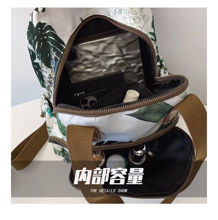 Parachute Double Zipper Backpack / Mother Bag