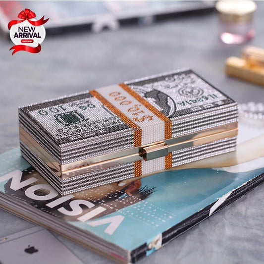 Restocked! Luxury Dollar Clutch Bag with Handle