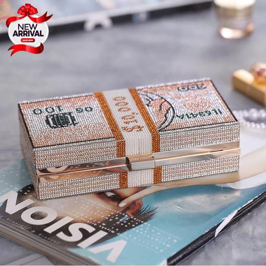 Restocked! Luxury Dollar Clutch Bag with Handle